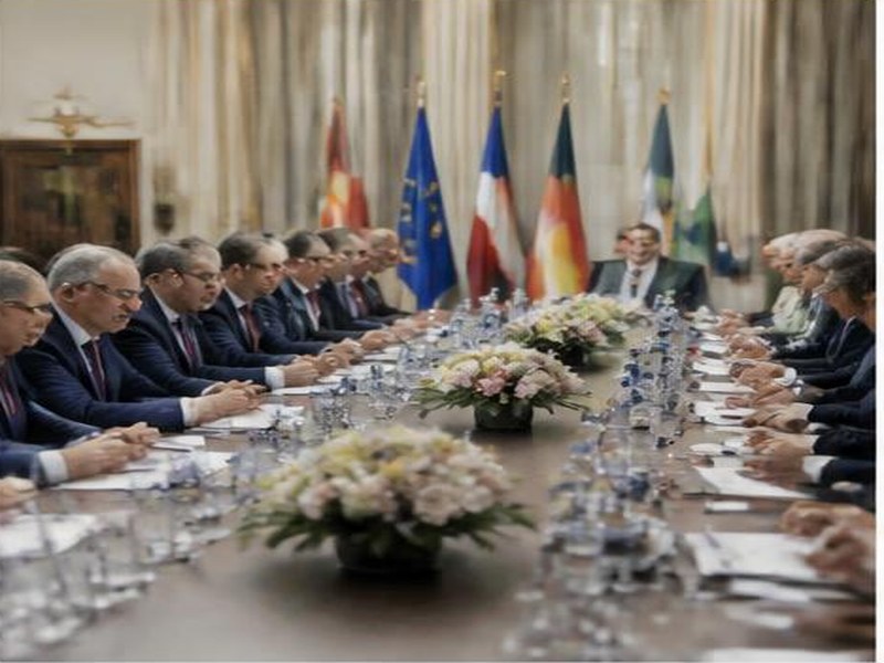 Uluslararası delegasyonla görüşme — Uluslararası delegasyon masası